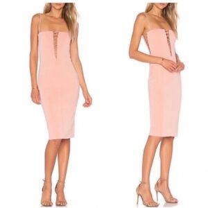 Bec & Bridge Metamorphic Plunge Dress Blush Pink